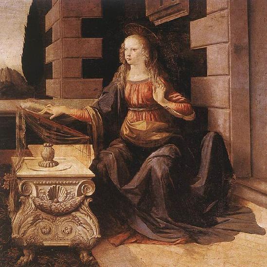 LEONARDO da Vinci The Annunciation France oil painting art